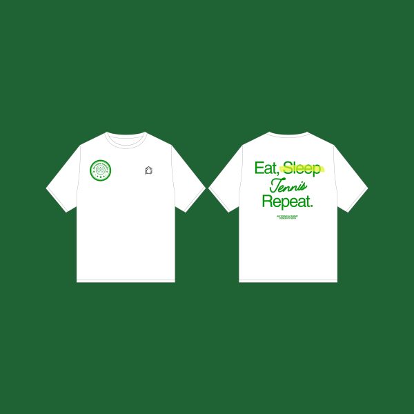 تیشرت Eat Sleep Tennis Repeat x AM ACADEMY سفید