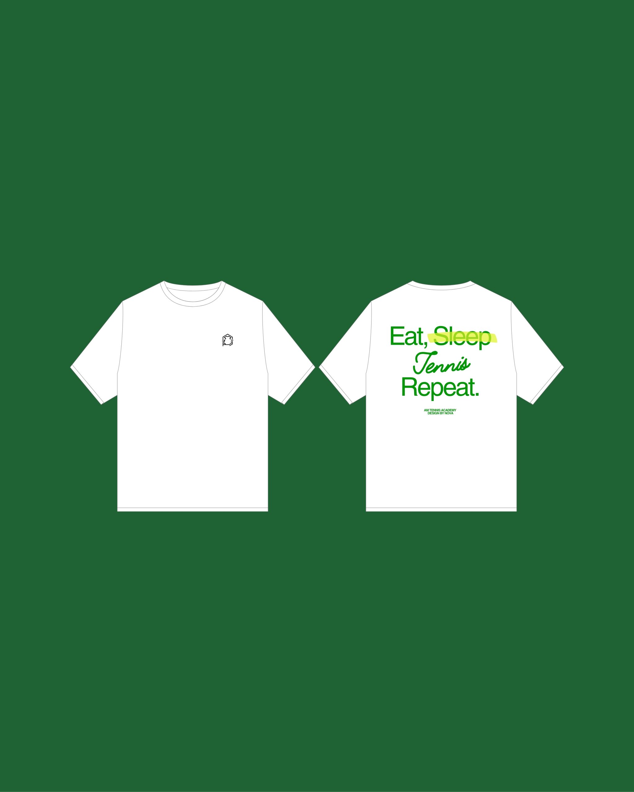 Untitled (Instagram nova (45)) copy تیشرت Eat Sleep Tennis Repeat سفید - تصویر 1